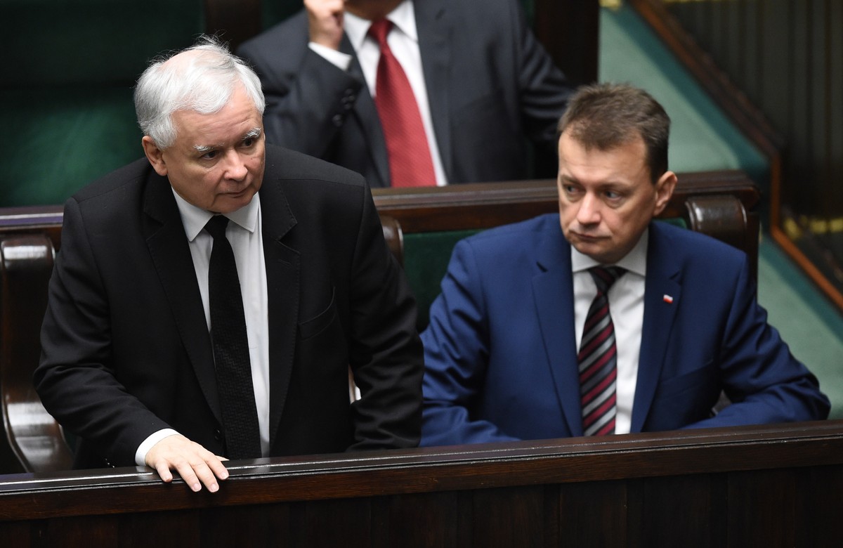 Mariusz Błaszczak i Jarosław Kaczyński