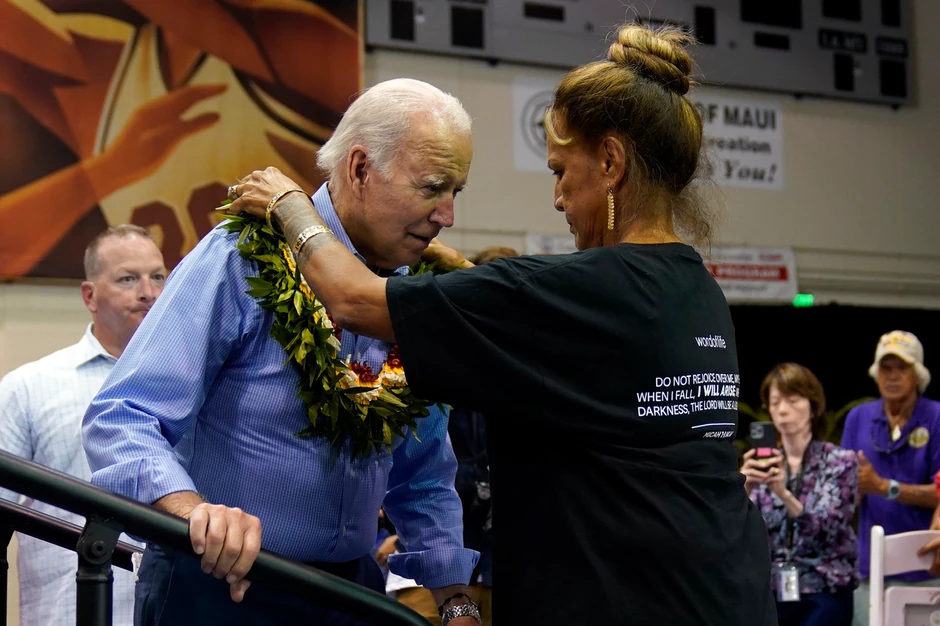 Poseta Džoa Bajdena Lahajni na ostrvu Maui, Havaji, nakon katastrofalnih požara