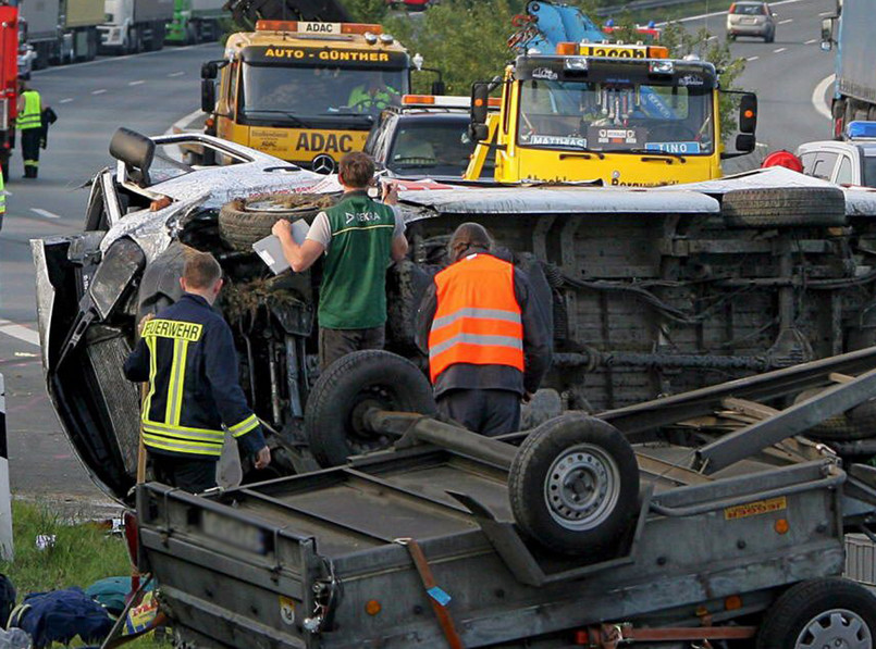 Tragiczna śmierć Polaków na autostradzie w Niemczech