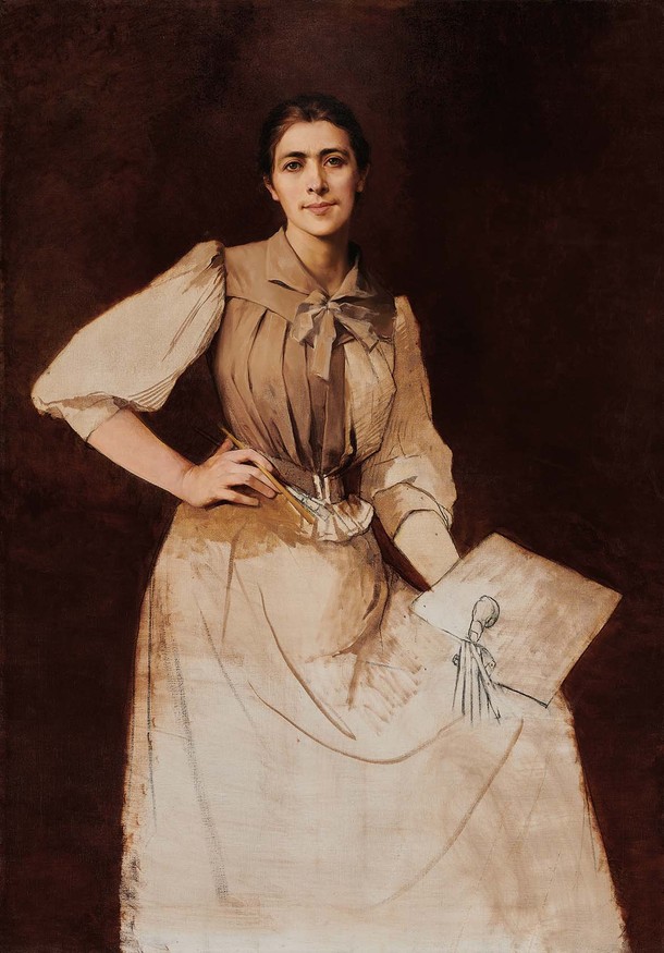 Anna Bilińska, ,,Autoportret niedokończony, 1892