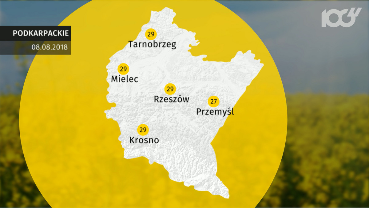 Pogoda Rzeszów na dziś. Prognoza pogody 2018-08-08