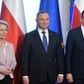 Ursula von der Leyen, Andrzej Duda i Mateusz Morawiecki.