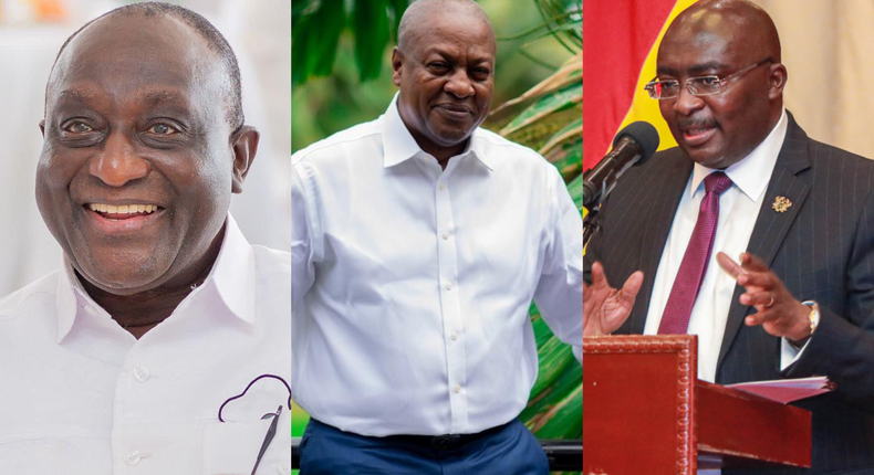 Alan Kyeremanten, John Mahama and Dr Mahamudu Bawumia