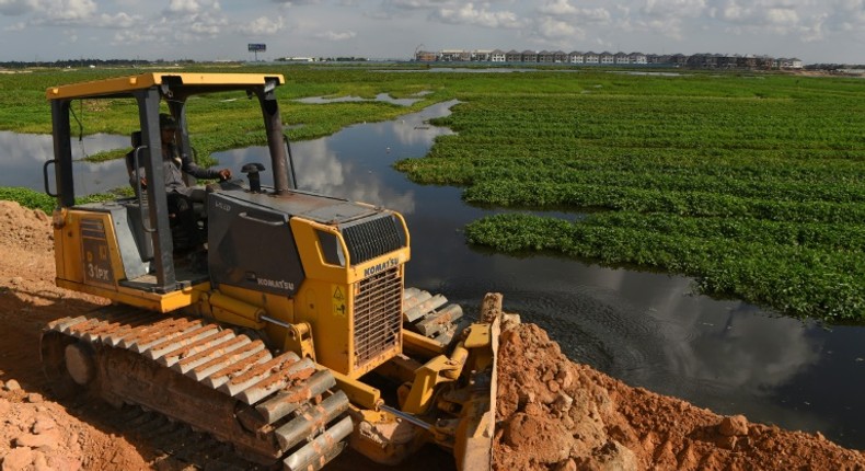 The aquatic plants growing on the wetlands act as a waste treatment area