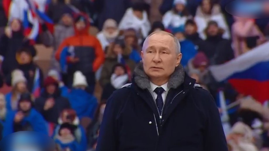 Władimir Putin na stadionie Łużniki w Moskwie