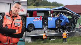 Ratownik Karol Bączkowski o identyfikacji ofiar wypadku autokaru
