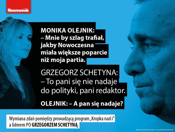 Grzegorz Schetyna u Moniki Olejnik