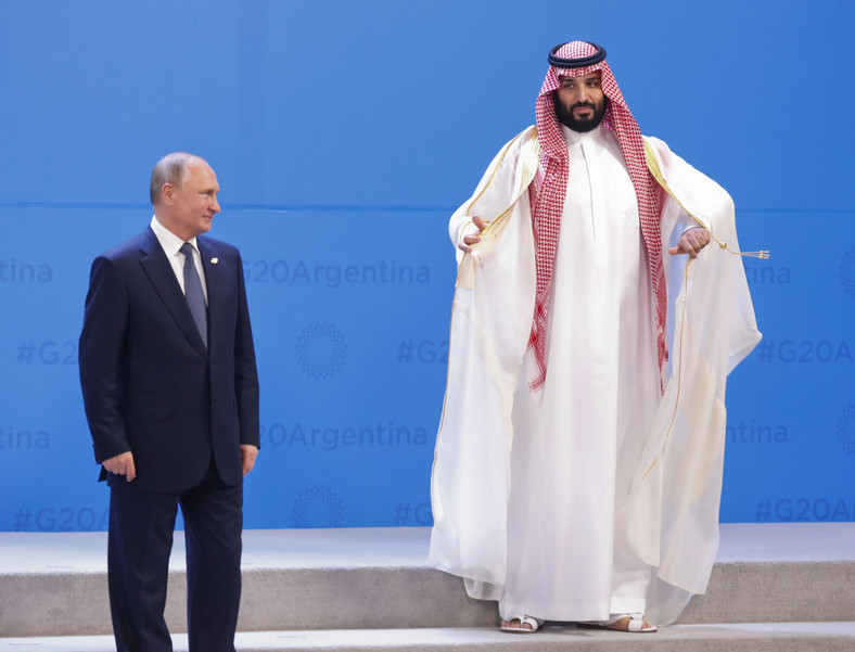 Władimir Putin z Mohammedem bin Salmanem