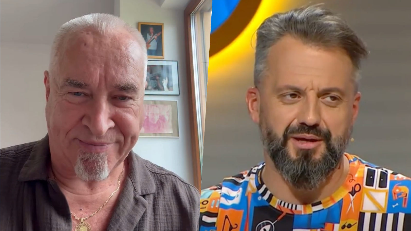 Slovenský spevák Marián Greksa a Marián Čekovský.