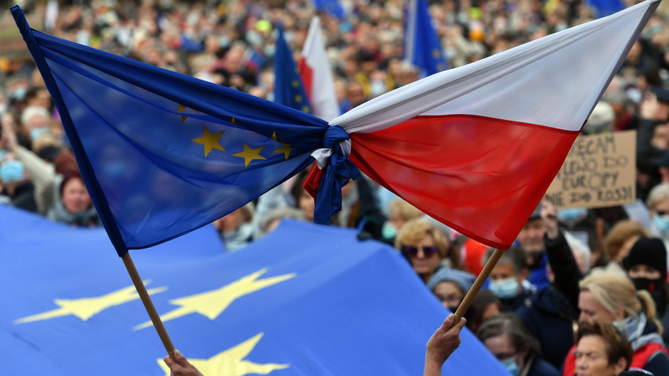 Demonstracja poparcia dla Polski w Unii Europejskiej