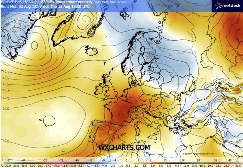 Mapa za 13. avgust