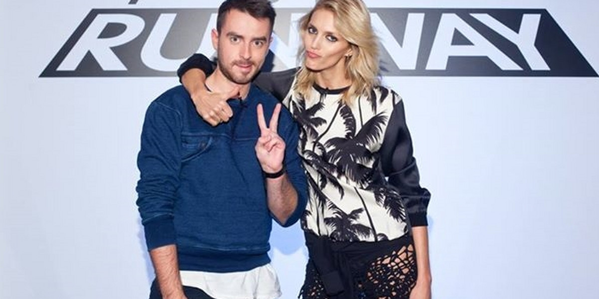 Anja Rubik w projekcie uczestnika Project Runway