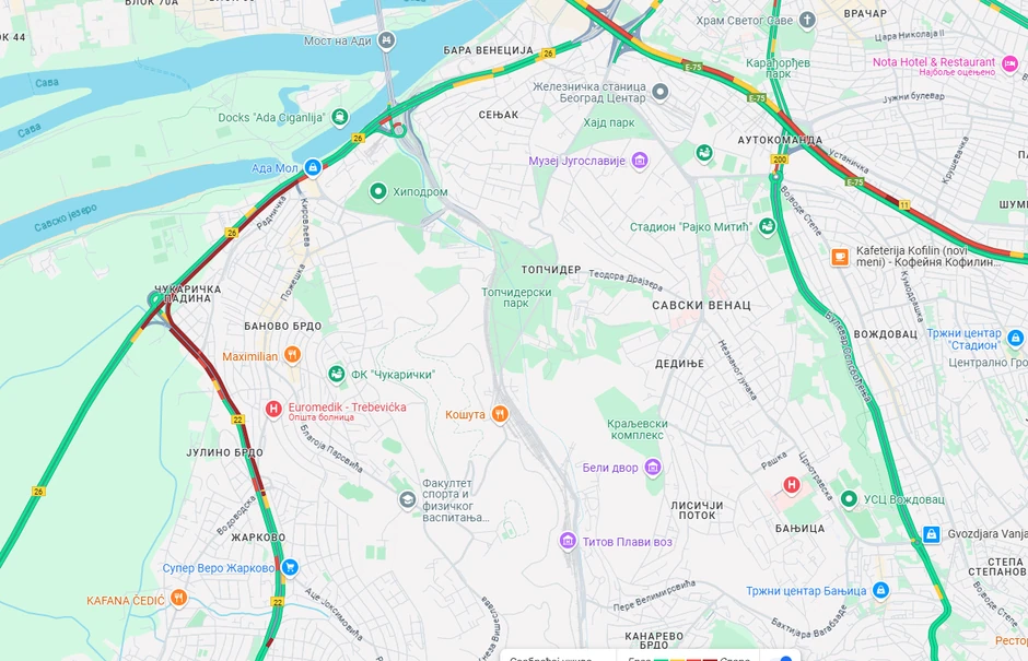 Gužva na Čukaričkoj padini