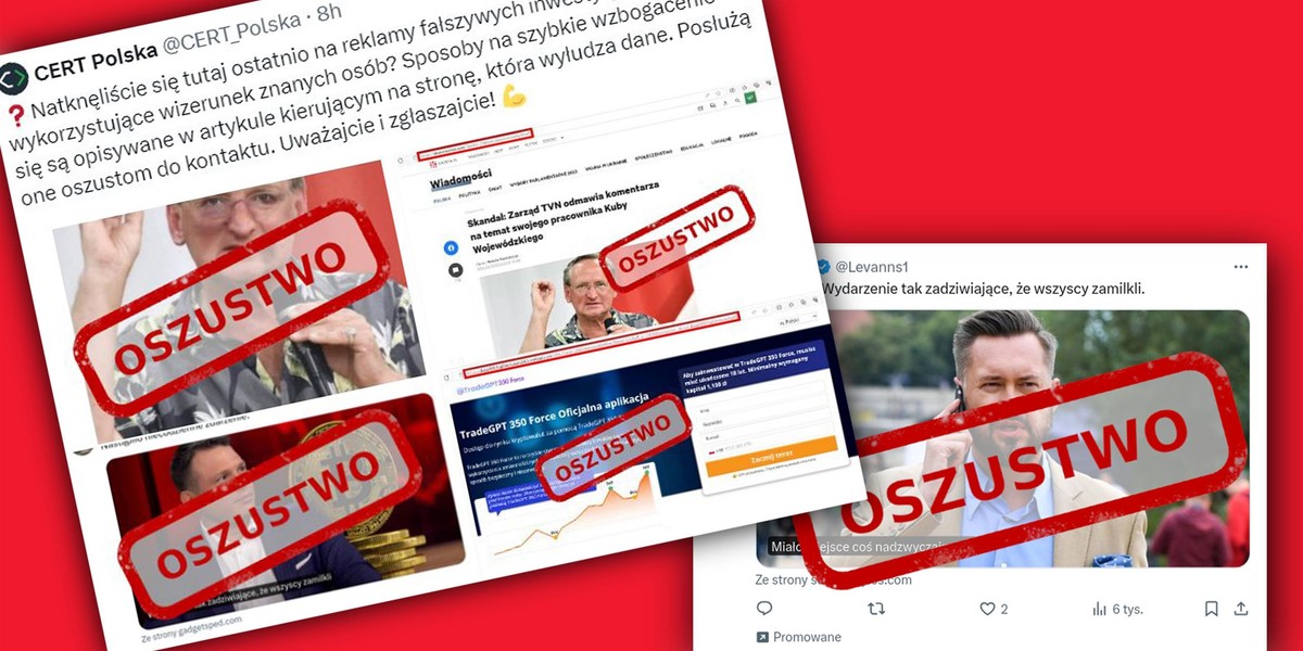 Fałszywe reklamy z Mentzenem, Cejrowskim i Prokopem.