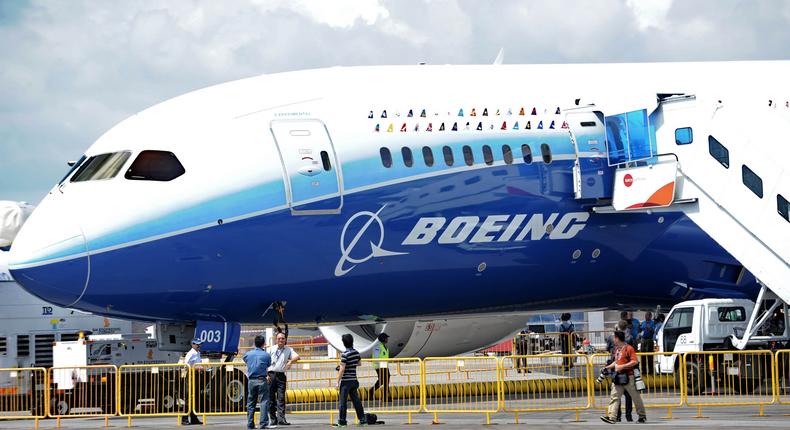 A Boeing 787 Dreamliner.ROSLAN RAHMAN/AFP via Getty Images