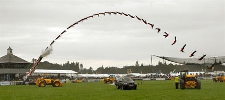 Mandatory Credit: Photo by EDPPICS/Bill Smith / Rex FeaturesDavid 'The Bullet' Smith, The Human Cannonball's perfect trajectory right across the grand ring at the Royal Norfolk ShowDavid 'The Bullet' Smith at The Royal Norfolk Show, Norfolk, Britain - 27 Jun 2007