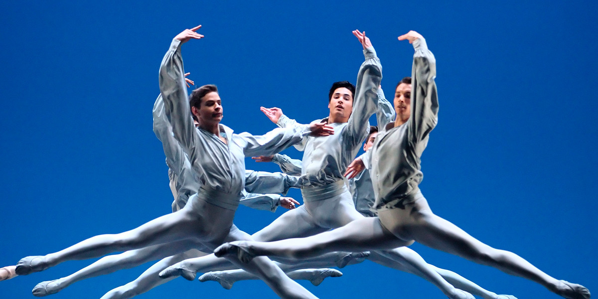 Members of the State Opera ballet dance during a dress rehearsal of "Etudes" in Vienna December 12, 2013. The performance is part of "Ballet-Hommage" which will premiere on December 15, 2013.