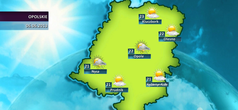 Prognoza pogody dla woj. opolskiego - 06.06