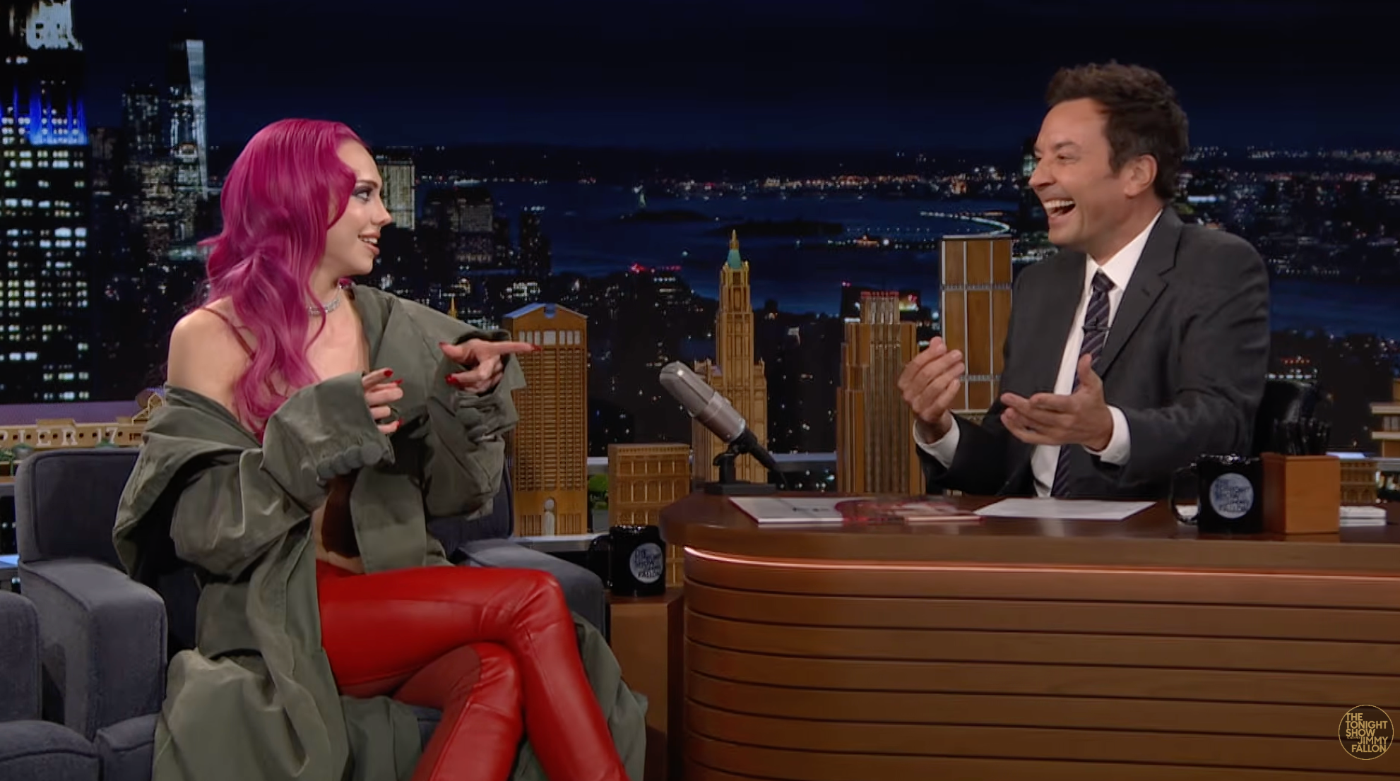 Slovenská speváčka Adéla a Jimmy Fallon.