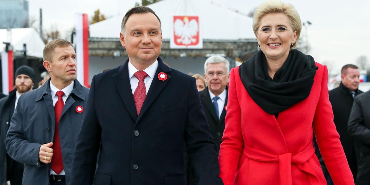 Agata Duda podczas uroczystości z okazji Święta Niepodległości