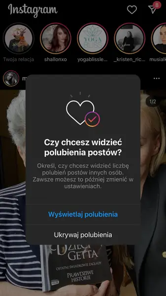 Czy chcesz widzieć lajki? / IG @kajagoluchowska