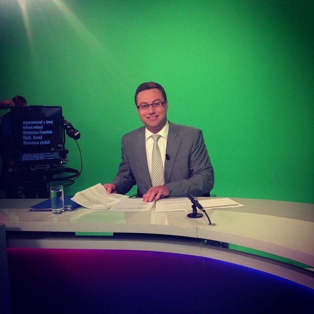 Český moderátor Václav Moravec.