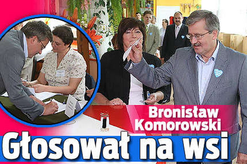 Komorowski z żoną. Głosowali na... wsi!