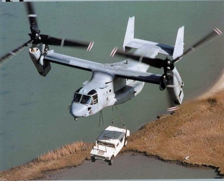 Three V-22 aircraft have been delivered to VMX-22, the U.S. Marine Corps New Rive, N.C., tiltrotor test and evaluation squadron for operational evaluation in 2005. Image Date: 6/7/2004