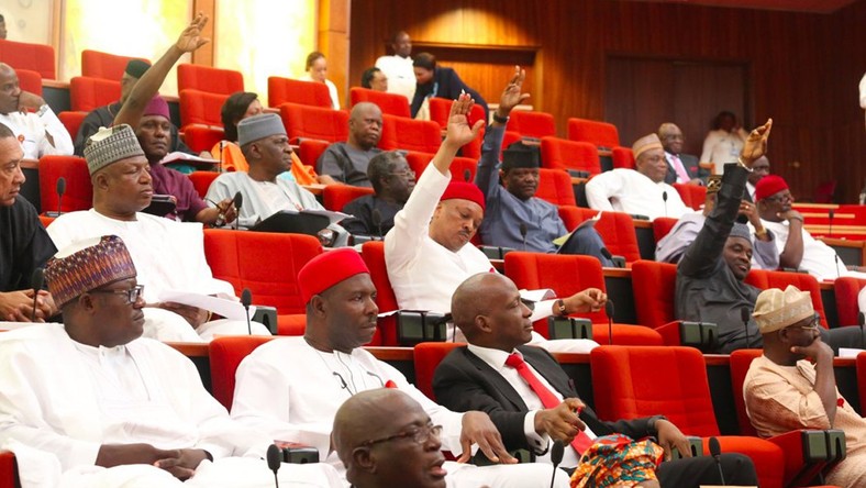 Senators kick as red chamber leadership passes Buhari's tax reform bill without making details available to them. [Legit]