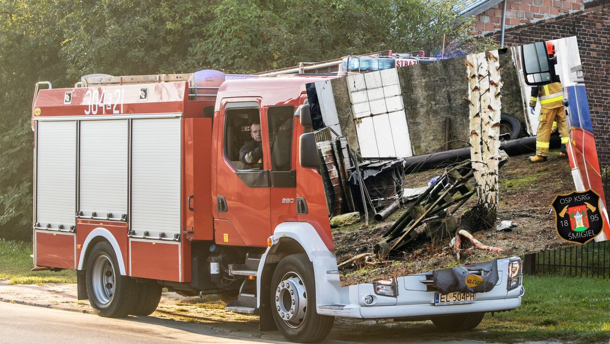 Wielkopolska. Komin runął na 71-latka. Mężczyzna trafił do szpitala