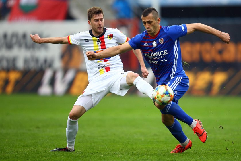 Pilka nozna. Ekstraklasa. Piast Gliwice - Jagiellonia Bialystok. 12.05.2019