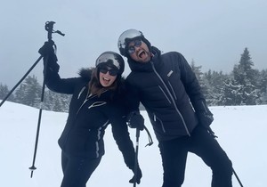 Ena Popov sa mužem na zimovanju 