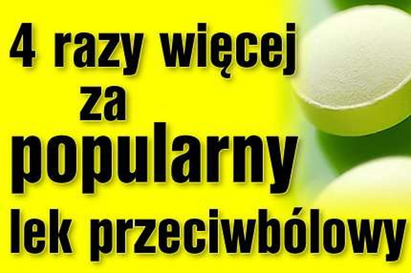 4 razy więcej za popularny lek przeciwbólowy