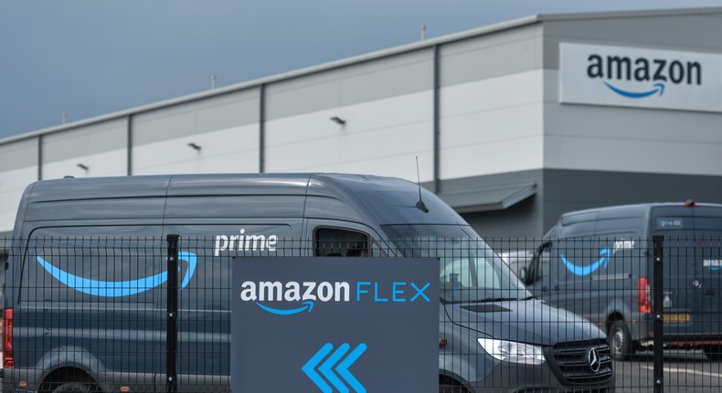 An Amazon Flex sign