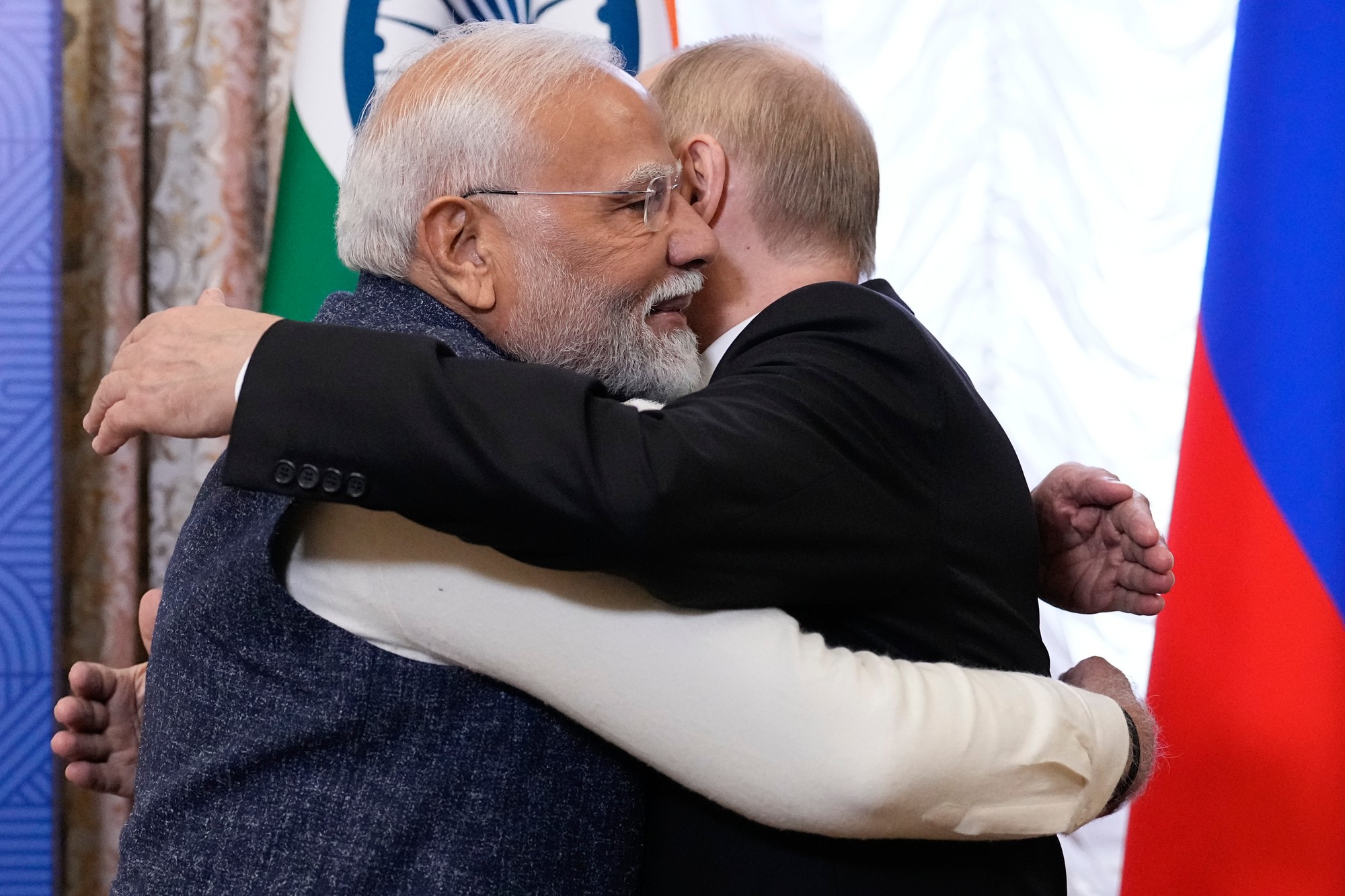 Ruský prezident Vladimir Putin a indický premiér Naréndra Módí.