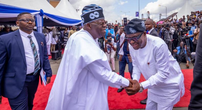 President Bola Tinubu and FCT Minister, Nyesom Wike. [Ripples]