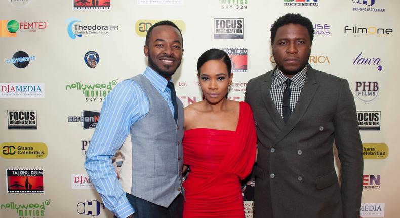 OC Ukeje, Weruche Opia at the London Premier of When Love Happens