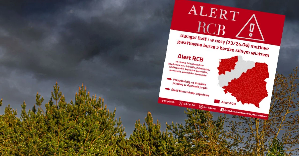 Pilny alert RCB. Pogodowy chaos nad Polską. "Przerwy w dostawie prądu"