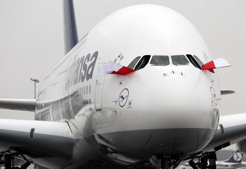 WARSZAWA OKECIE PRZYLOT AIRBUSA A380