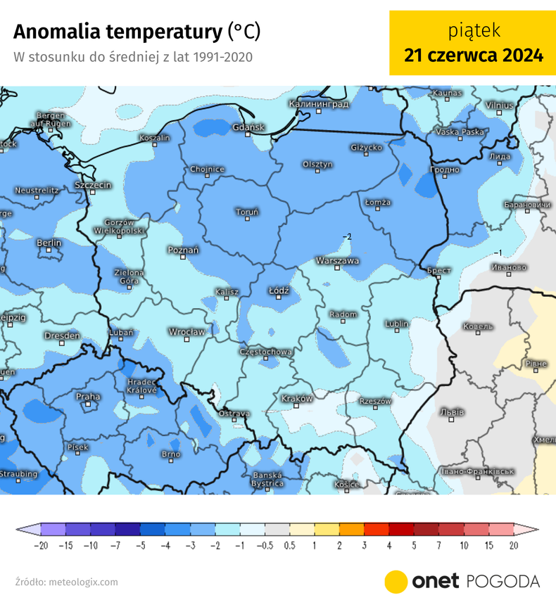 Trzecia dekada czerwca sprowadzi jednak kolejne ochłodzenie