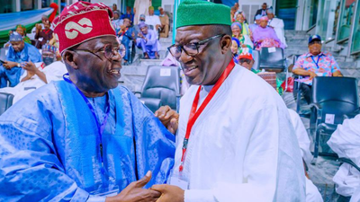 President Bola Ahmed Tinubu and Ekiti State Governor, Kayode Fayemi. [Twitter:@kfayemi]