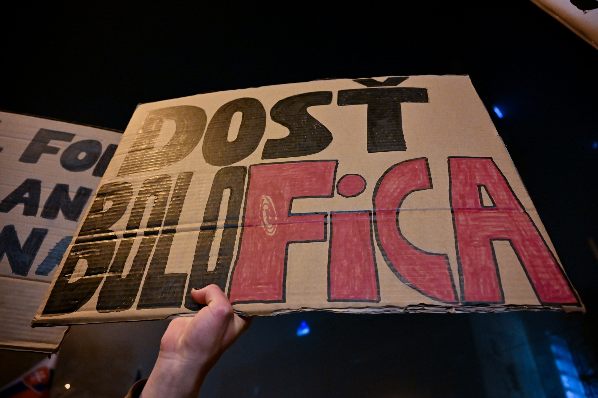 Protivládny protest v Bratislave (19. december 2023).