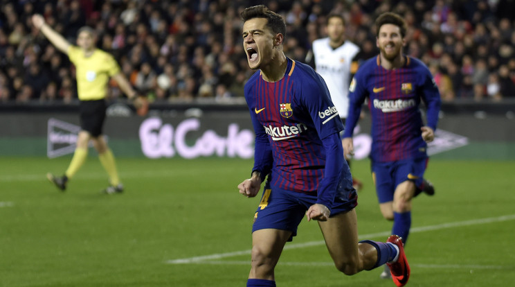 Philippe Coutinho megszerezte első gólját új csapatában /Fotó: AFP