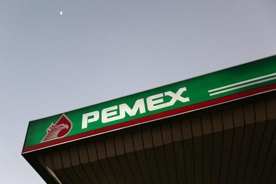 A Pemex gas station is seen in Mexico City