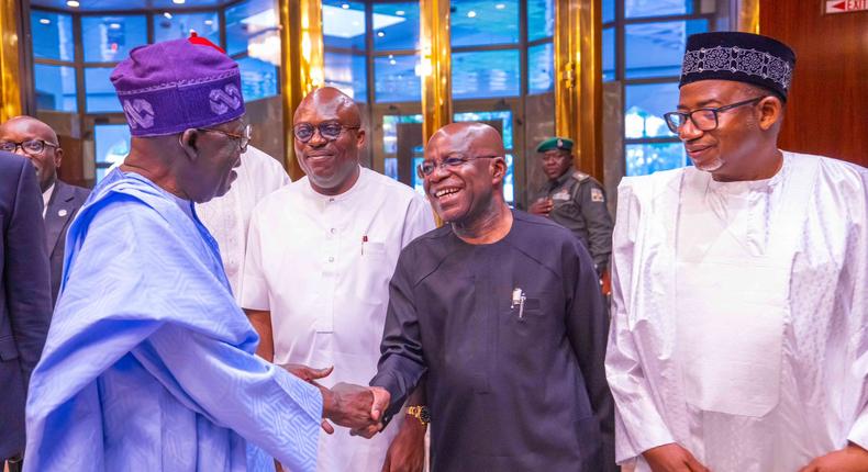 President Bola Tinubu meets with Nigerian governors in Aso Villa on Wednesday, June 7, 2023. [Presidency]