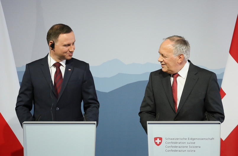 Prezydent Andrzej Duda i Prezydent Szwajcarii Johann Schneider-Ammann