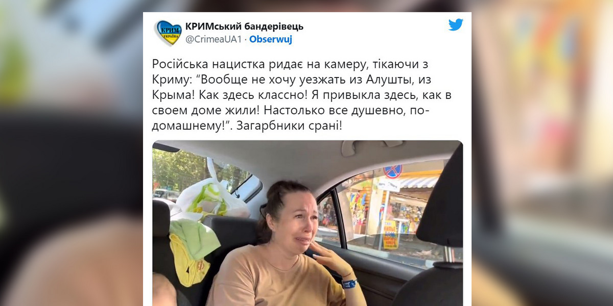 Ukraina. Rosjanka zalała się łzami. Wideo trafiło do internetu. 