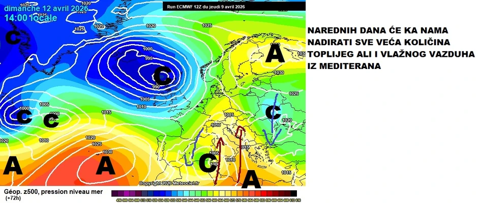 Narednih dana sve toplije
