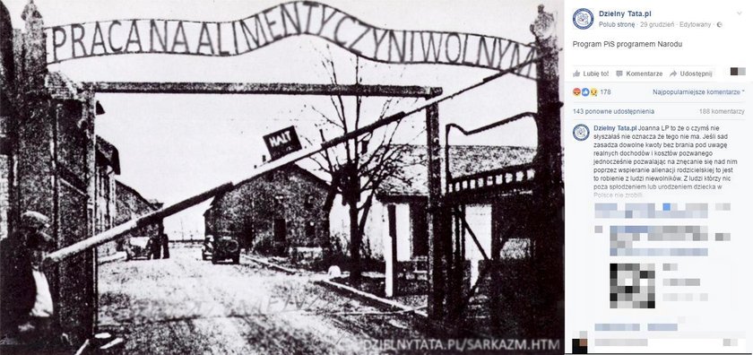 Alimenciarze jak ofiary Auschwitz. Skandaliczny mem