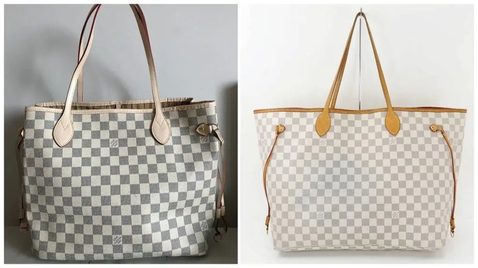 Czy to podróbka: torebka Louis Vuitton Neverfull Damier Azur